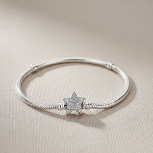 Elegant Silver Star Bracelet
